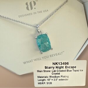Bomb Party OG Starry Night Escape Blue Topaz Ice Crystal on Rhodium